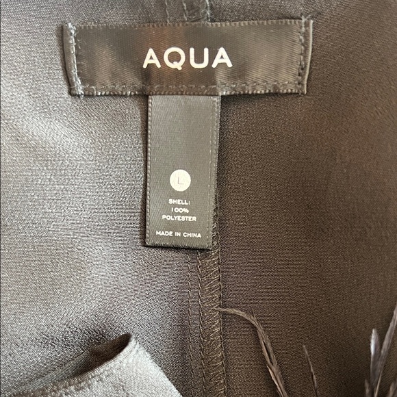 Aqua Black Feather-Trim Camisole - Picture 2 of 4